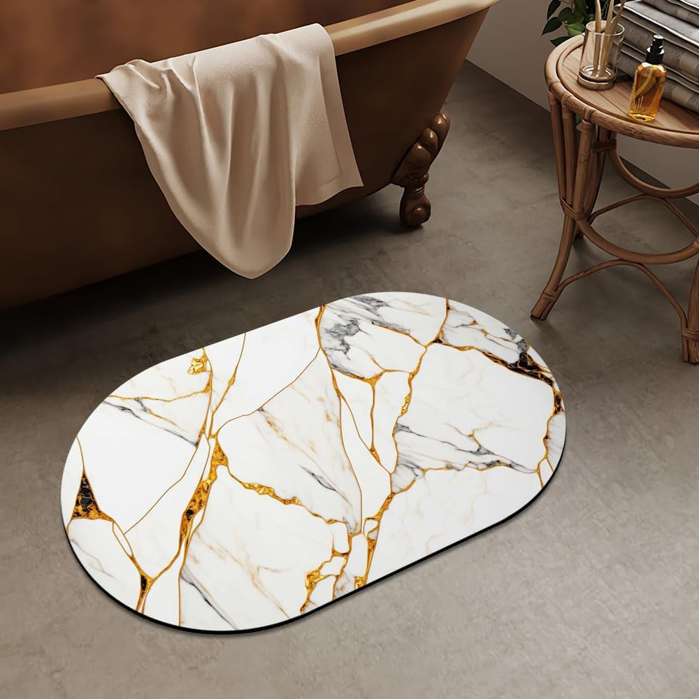 Luxuriöse abstrakte Marmor-Design-Badmatte