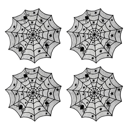 Dekorative Spinnennetz Tischdecke