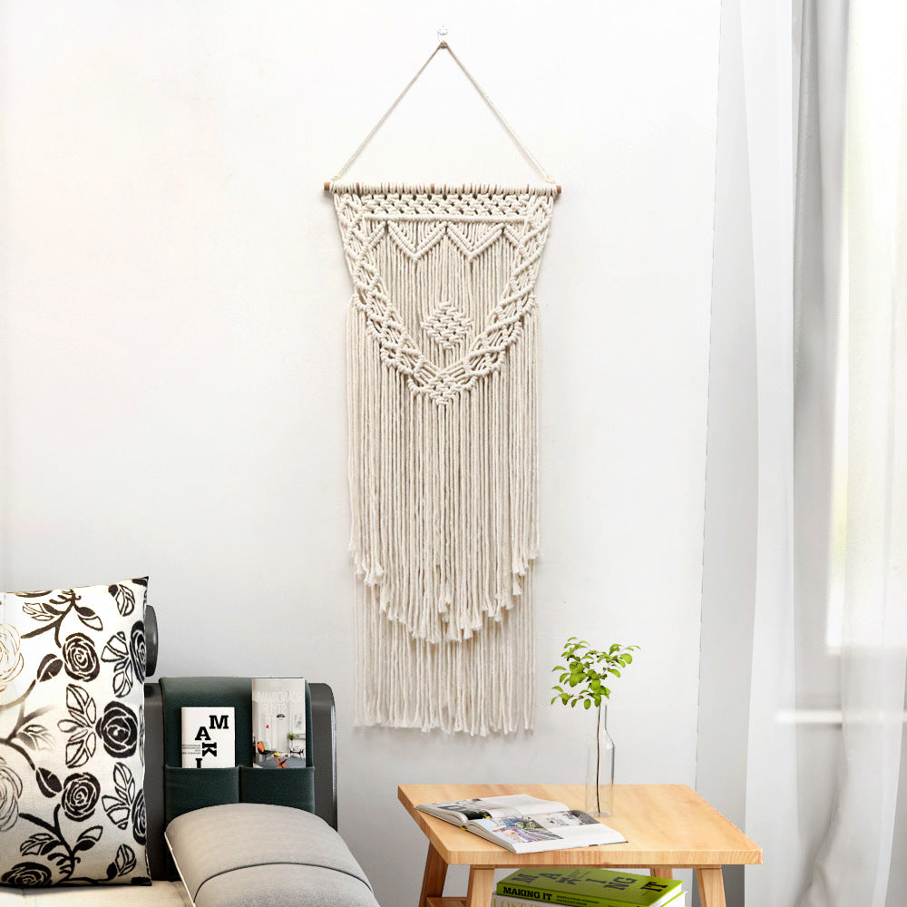 Macramé Wanddekoration mit kreativen Fransen