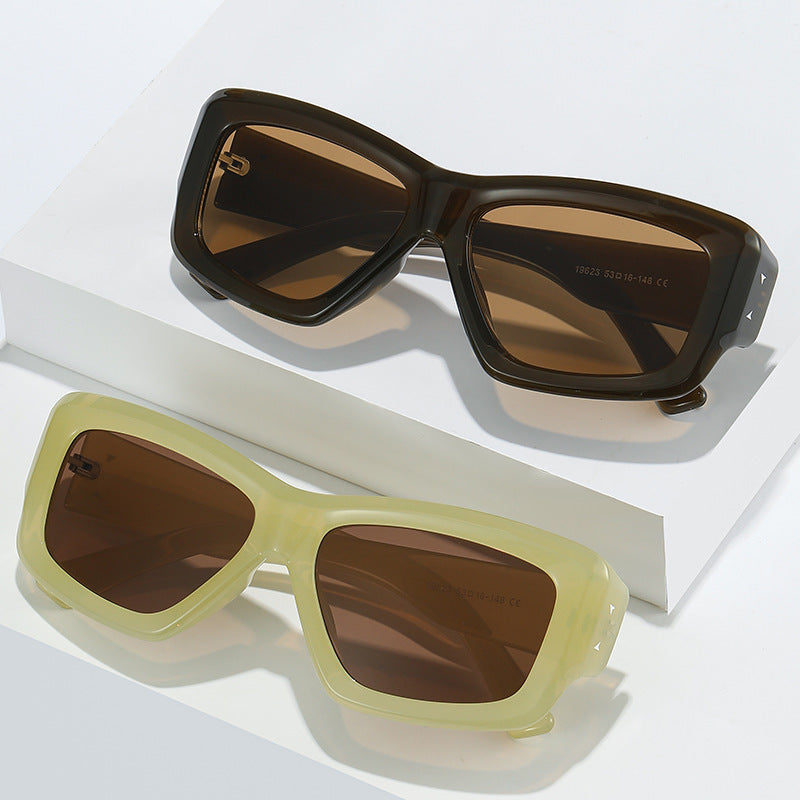 Modische Übergroße Winkelform Sonnenbrille Brehn