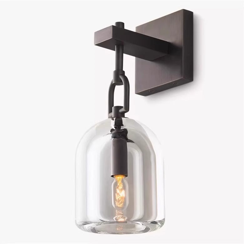 Industrielle Glas Pendelleuchte