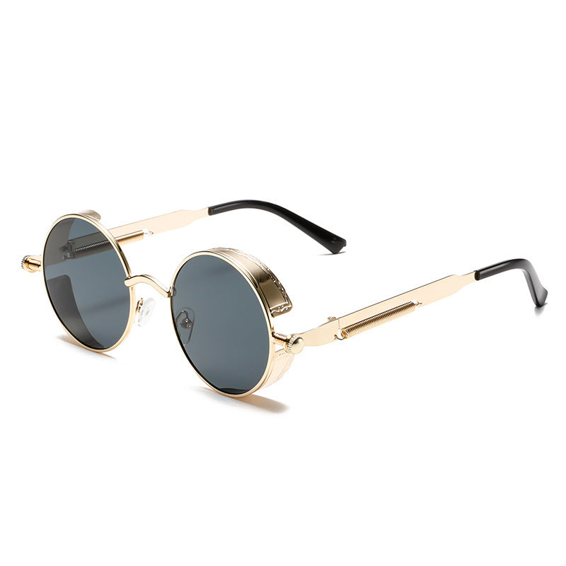 Retro-Runde-Fassung-Sonnenbrille Brehn