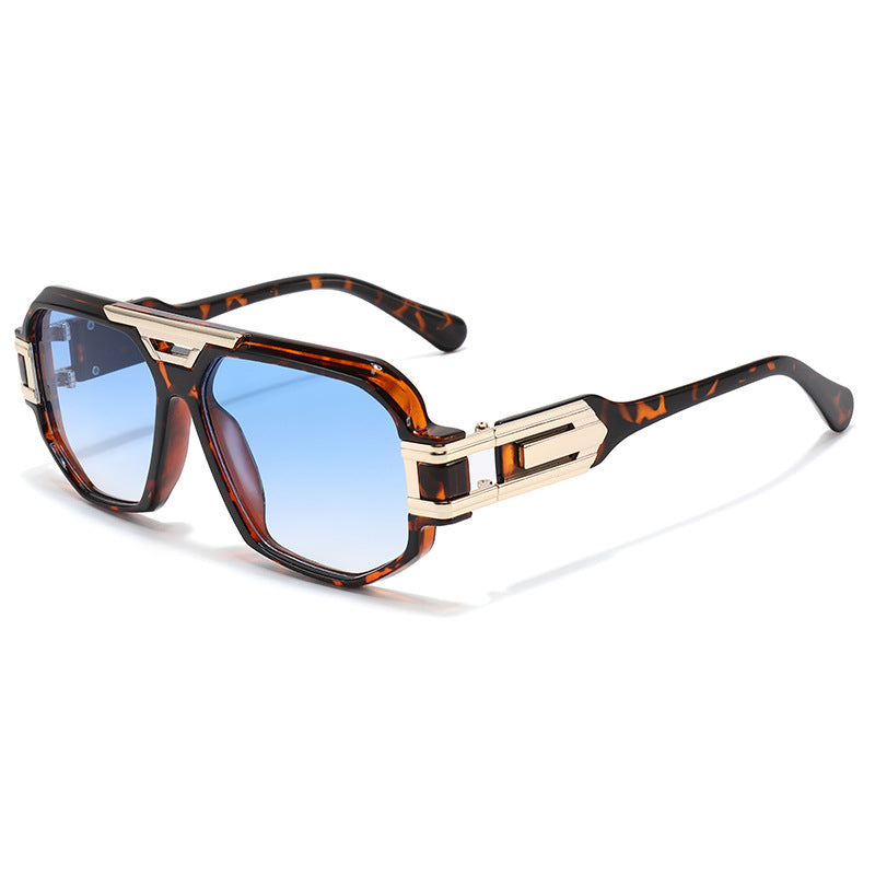 Statement Quadratrahmen Sonnenbrille mit dekorativen goldenen Akzenten Brehn