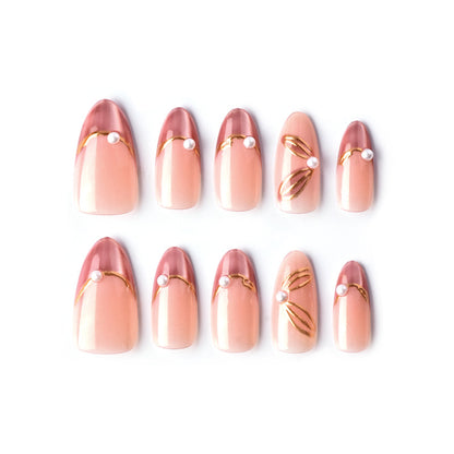 Glamouröse French Tip Press-On Nagelkunst Brehn