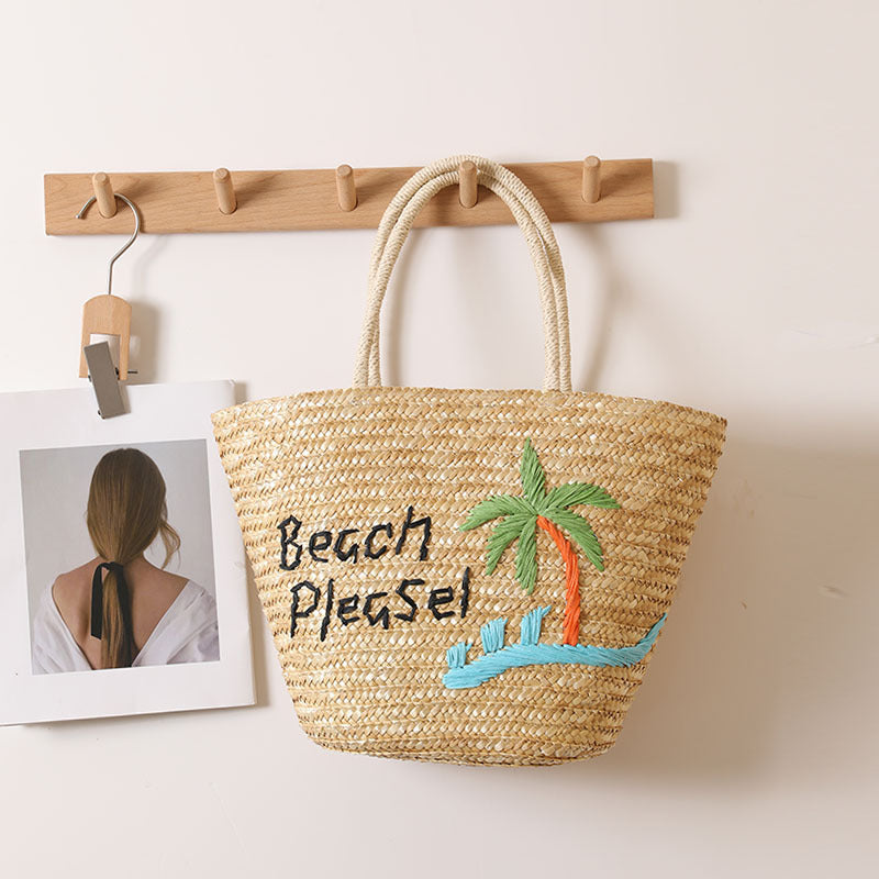 Damen Handgefertigte Strandtasche mit verspieltem Motiv und robusten Tragegriffen Brehn