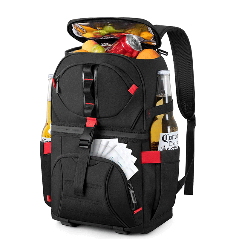 Isolierte Lebensmittel- und Getränkewanne Rucksack Kühler Brehn