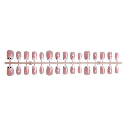 Künstlerisches katzenmotiviertes Press-On-Nagelset