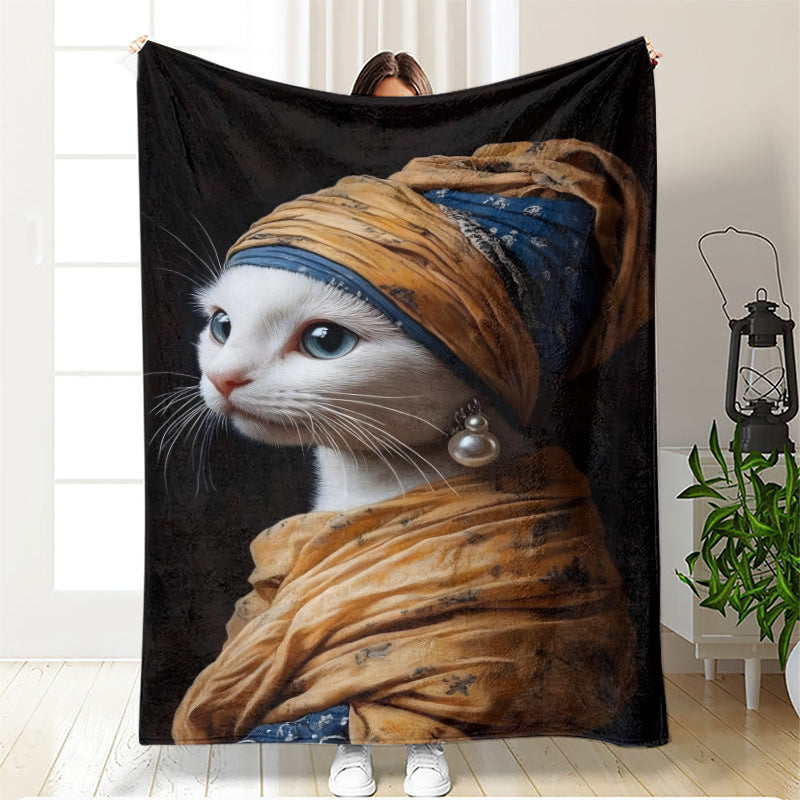 Künstlerische katzenmotivierte Fleece-Decke