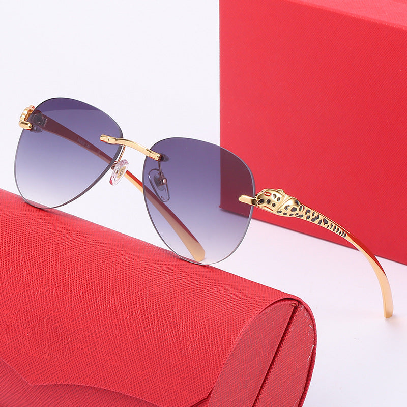 Damen elegante Piloten-Sonnenbrille mit luxuriösem Goldrahmen und schützenden Gläsern Brehn