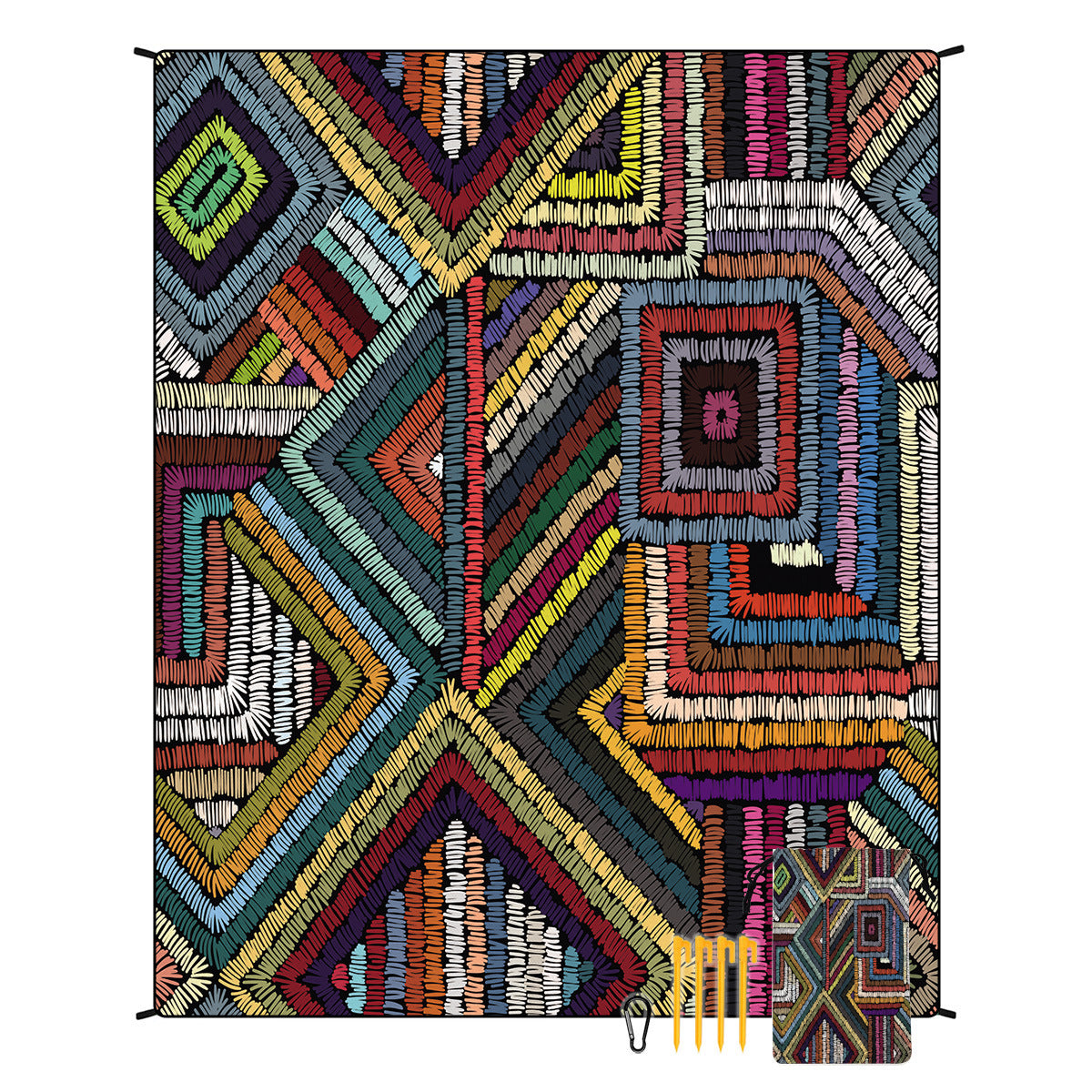 Geometrisches Druck-Wandteppich Brehn