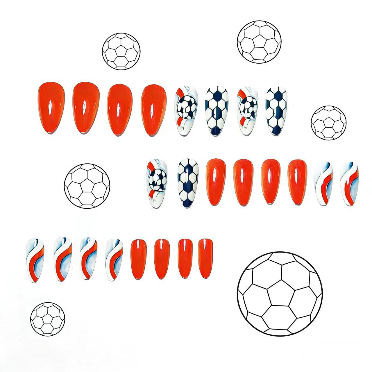 Kunstnägel Im Kreativen Fußball-Design Brehn