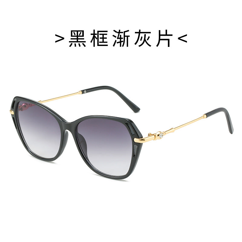 Damen modische Cat-Eye Sonnenbrille mit elegantem Metallrahmen Brehn