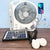 Unisex tragbarer Solarbetriebene Ventilator mit LED-Lampe Brehn