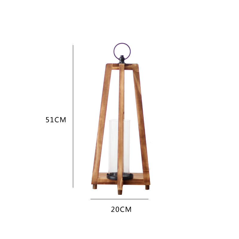 Elegante Laterne aus Holz und Glas Brehn