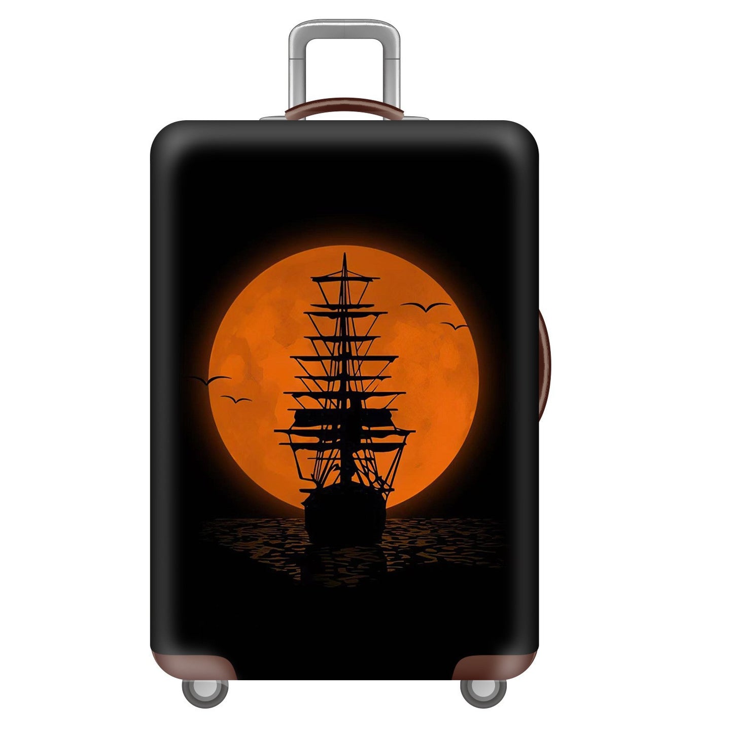 Unisex nan robuster Hartschalen-Trolley mit Löwenportrait Motivdruck, stoßfester ABS-Polycarbonat-Schale, mehrrädrigem Fahrwerk und TSA-Sicherheitsverschluss Brehn