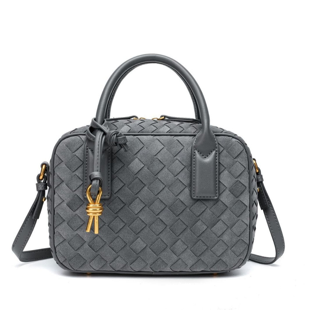 Texturierte Leder Boutique-Handtasche Brehn