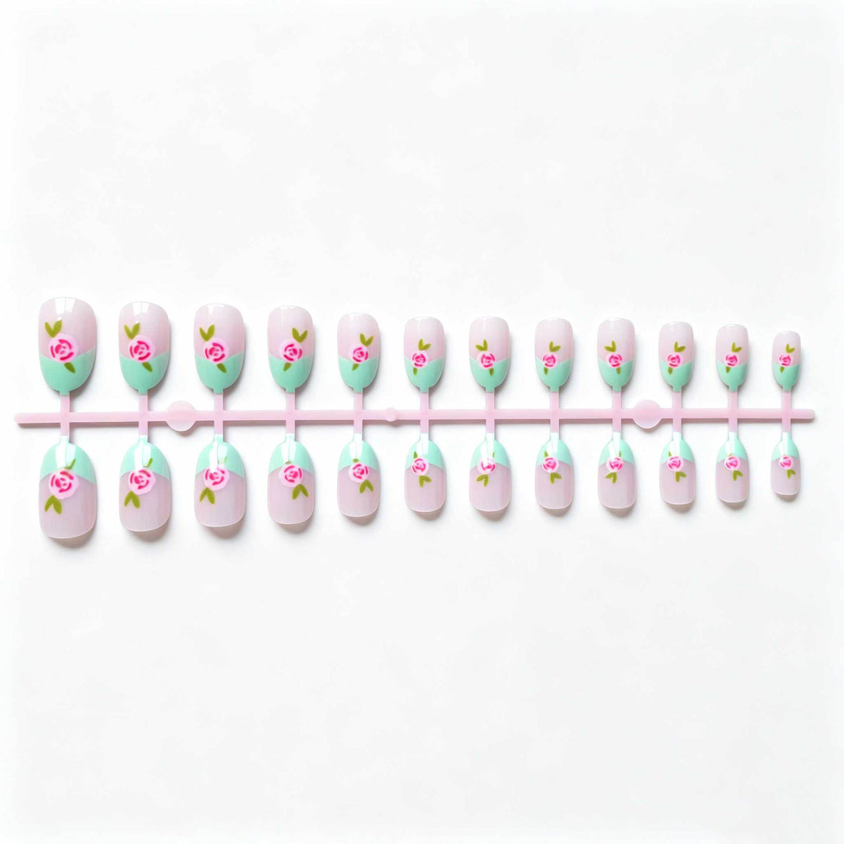Künstlerisches floral Gel Nagelkunst