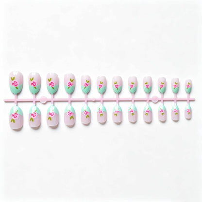 Künstlerisches floral Gel Nagelkunst