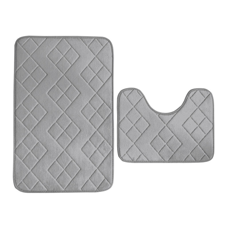 Luxuriöses gesteppter Memory Foam Badteppichset Brehn