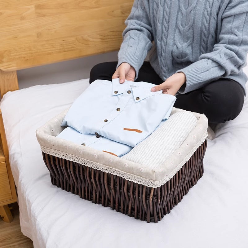 Damen Aufbewahrungskorb mit dekorativem Stofffutter Brehn
