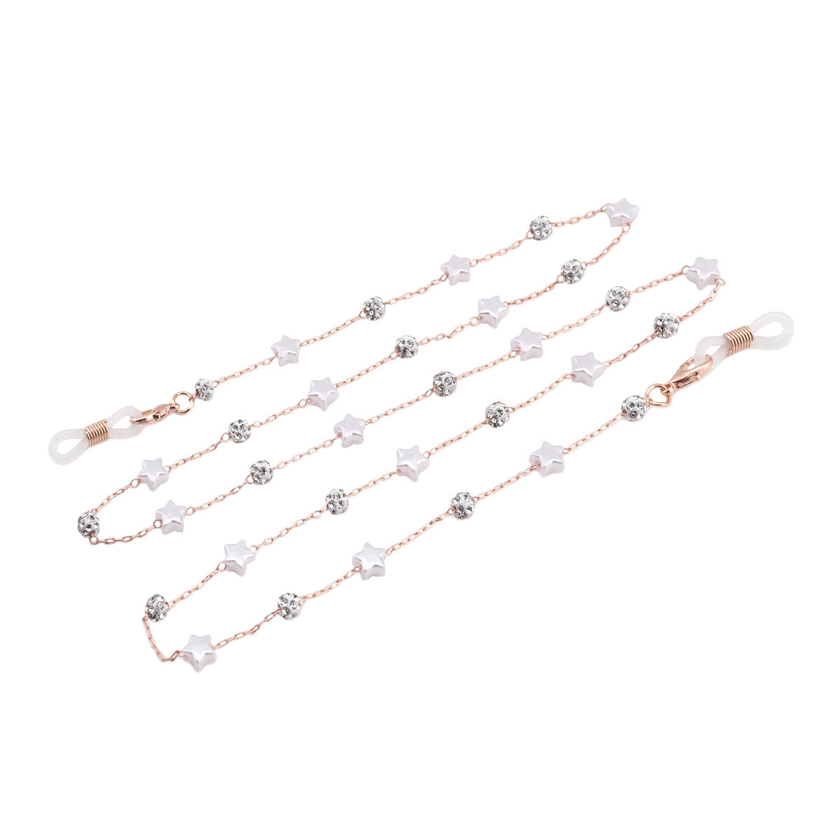 Elegante, mit Kristallen verzierte Brillen-Kette Brehn