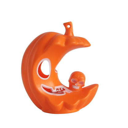 Halloween Dekorationsfigur Skull mit Kürbishut