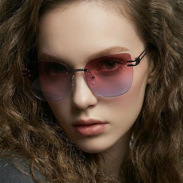 Damen Oversized Sonnenbrille mit stylischem Farbverlauf und einzigartigem Rahmen Brehn