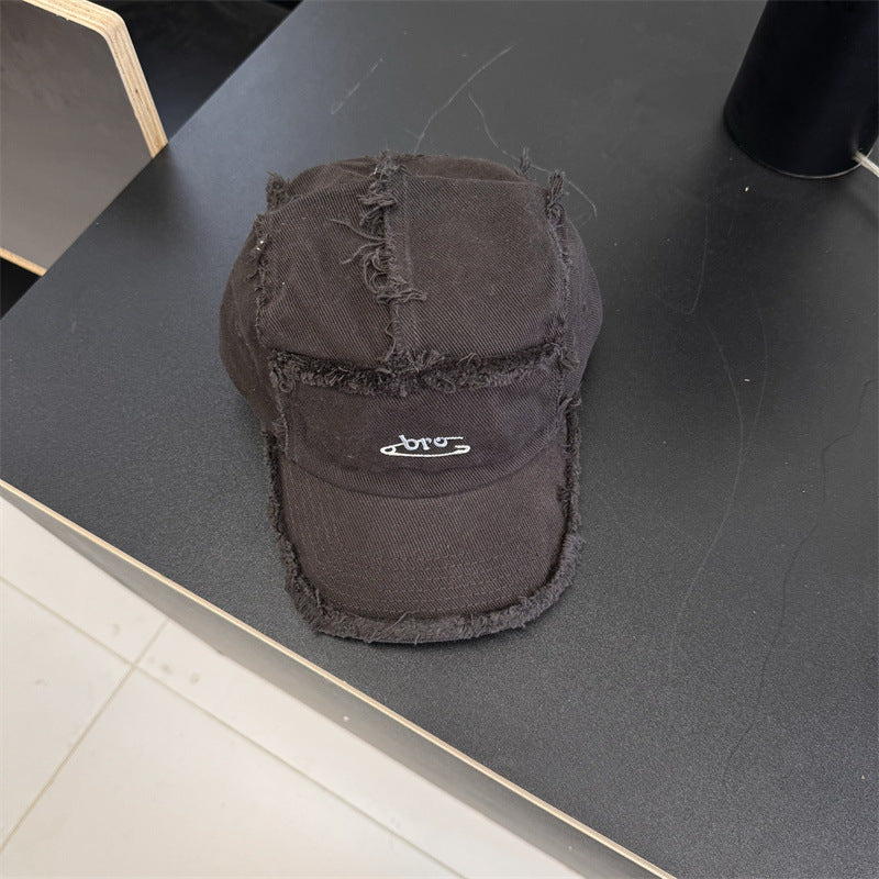 Männer's Distressed Denim Snapback Cap Brehn