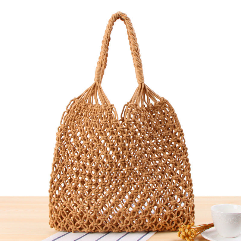 Handtasche Aus Robustem Handgeknüpftem Netzmaterial Brehn