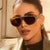 Damen futuristische Sonnenbrille mit elegantem Rahmen Brehn
