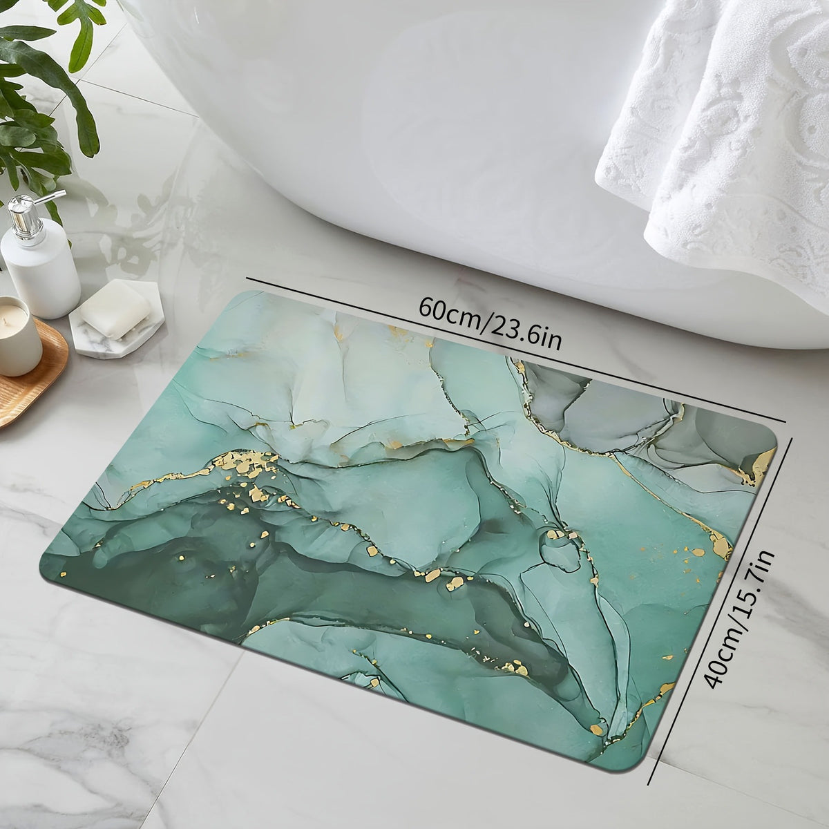 Luxuriöse Marmor Design Badematte