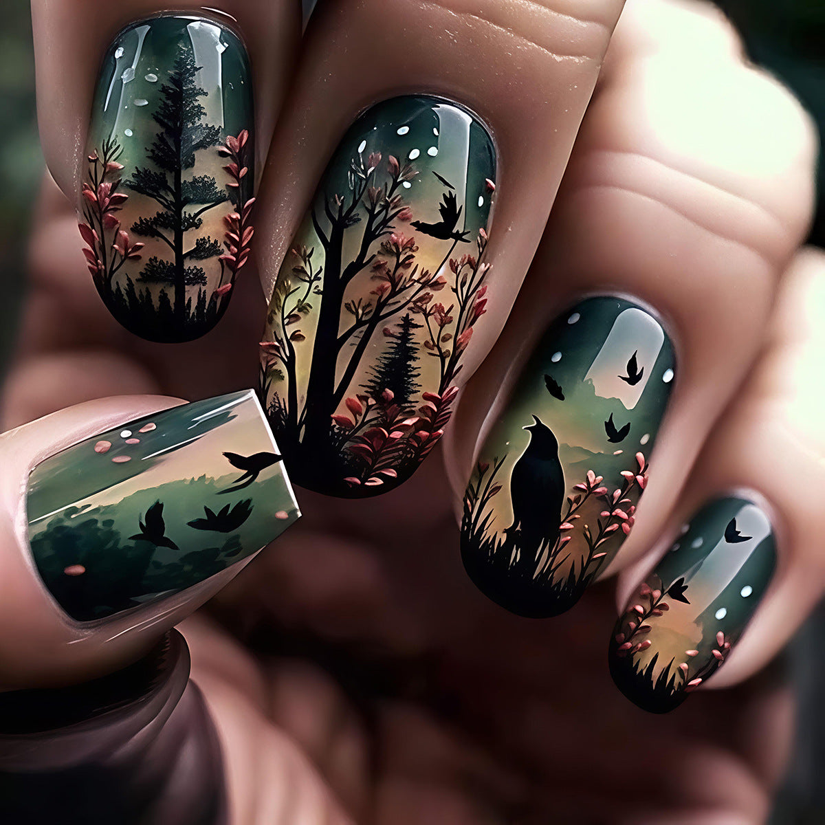Kreative Kunstnägel mit Faszinierenden Wald- und Pilzmotiven Brehn
