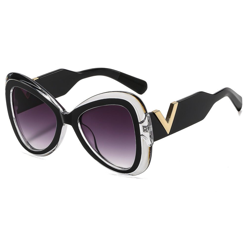 Damen Cat-Eye Sonnenbrille mit luxuriösen Metallakzenten Brehn