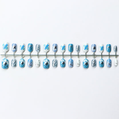 Thematische vom Ozean inspirierte Press-On Nagelset