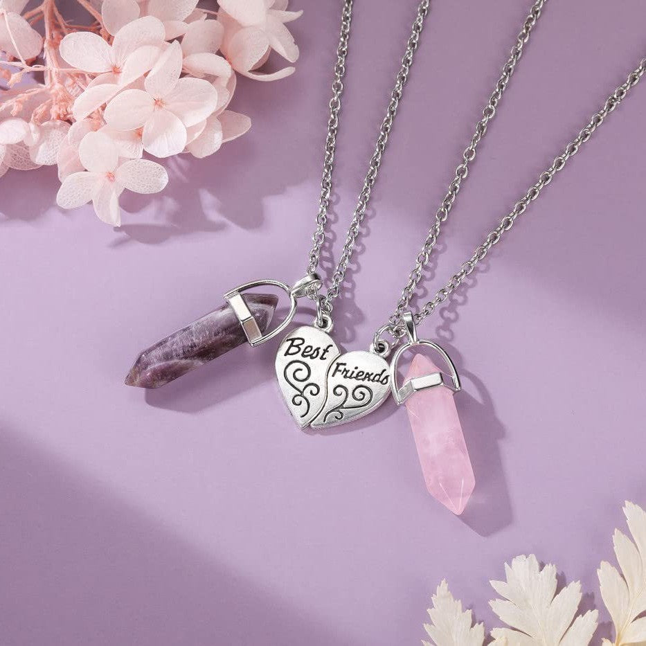 Beste Freunde Kristall Anhänger Necklace Brehn