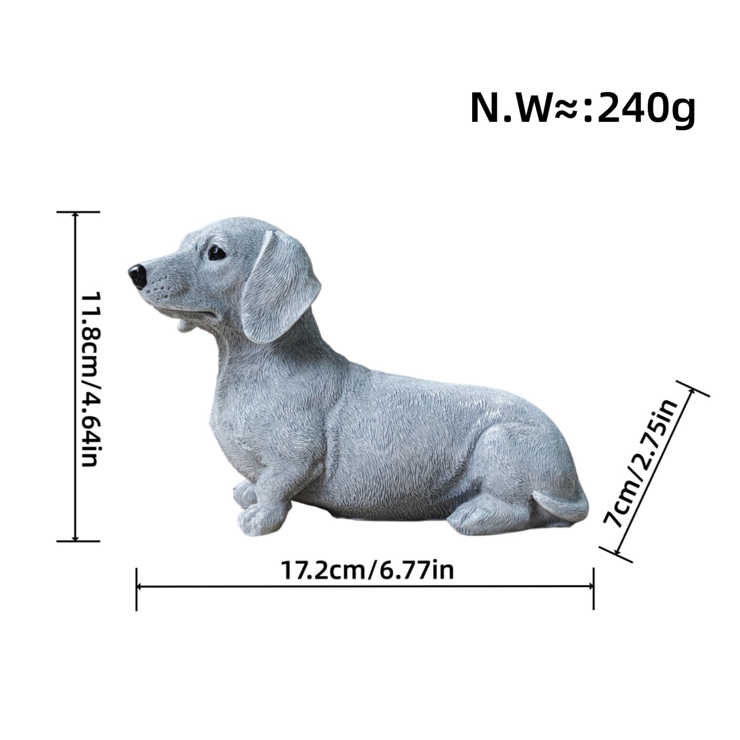 Bunte Dekofigur eines Hundes im modernen Design Brehn
