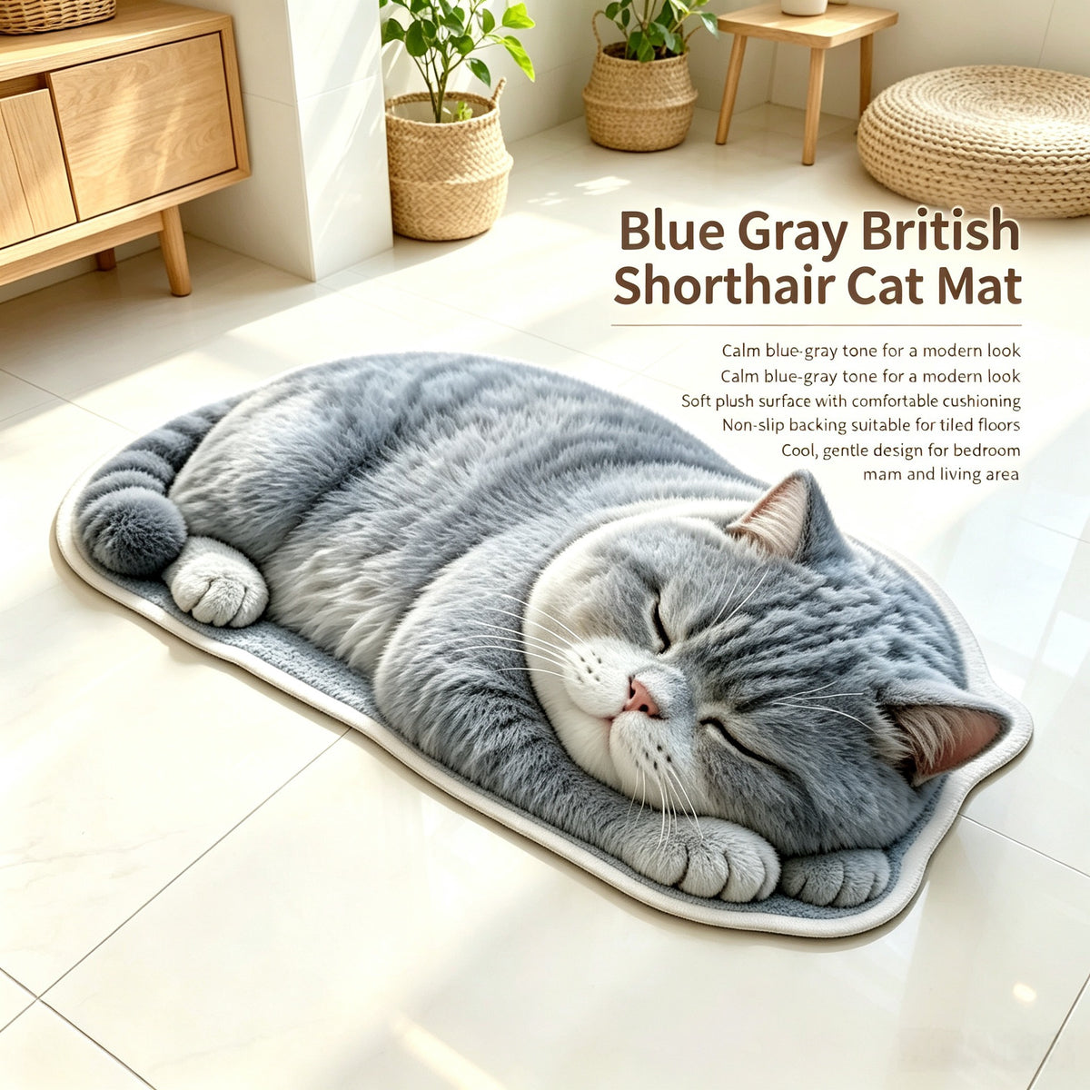 Plüsch Katze Thema Teppich