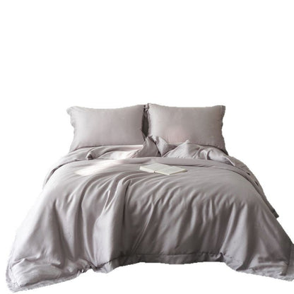 Hotel-Style Satin-Feel Bettbezug und Kissenbezug Set mit verdeckter Verschluss