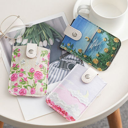 Künstlerische Florale Print Handytasche