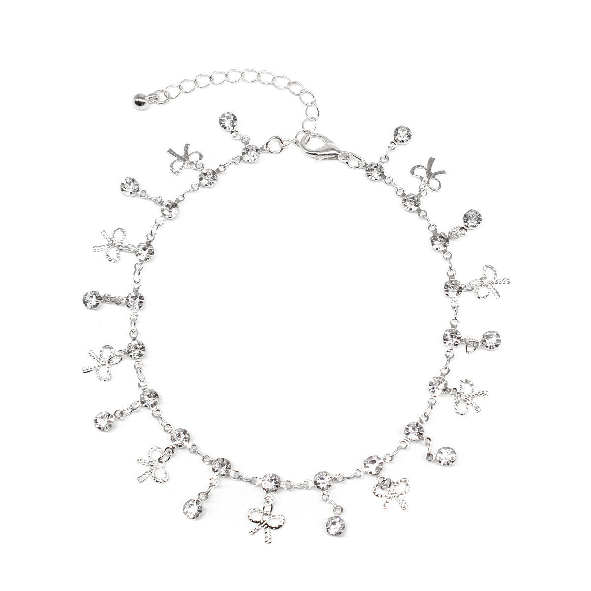Delikate Kristall Charm Fußkettchen Brehn
