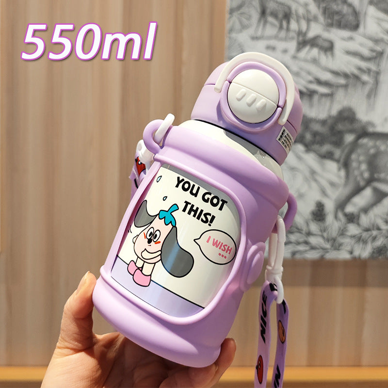 Damen kreative Trinkflasche mit stabilem Silikonüberzug Brehn