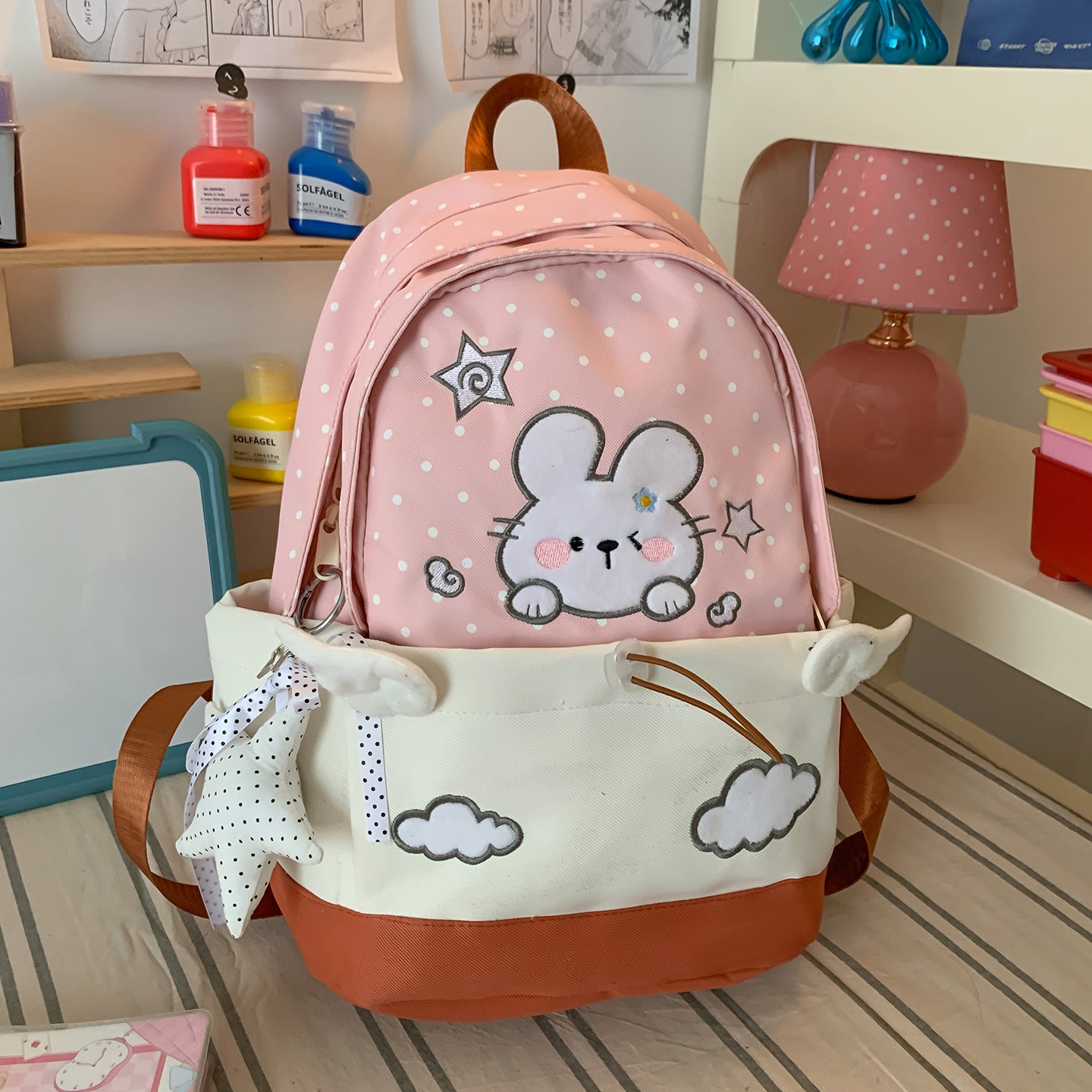 Spaß Grafik Kaninchen-Themen Rucksack