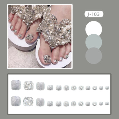Rhinestone-beschmückte Open-Toe Slipper Brehn