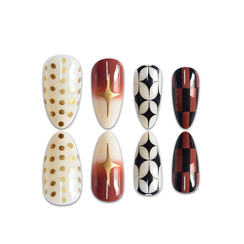 Stilvolle Stiletto Press-On Nägel mit eleganten Mustern Brehn