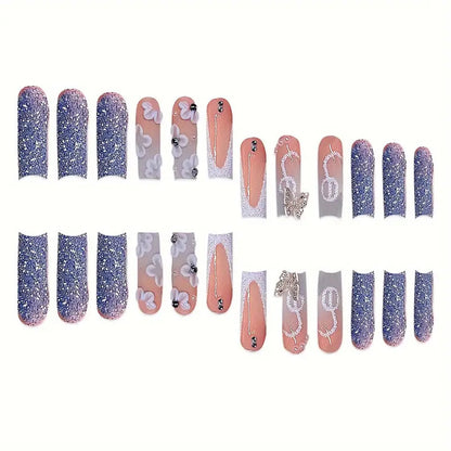Dekorative 3D Blumen Druck-Nagelkunst Brehn