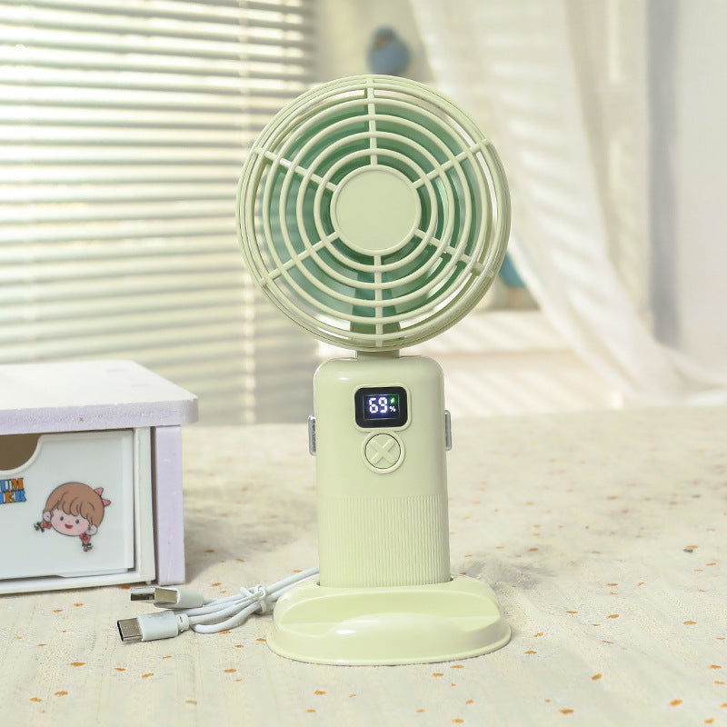 Frauen Tragbarer Mini Ventilator mit Digitalanzeige Brehn