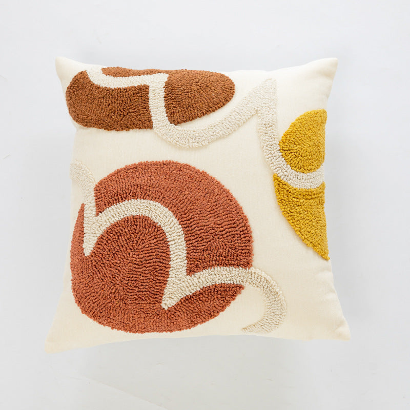 Plüsch Faux Fur Gerippter Quadrat-Wurfkissen mit Kanal-Quilt-Struktur