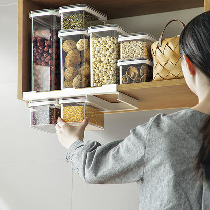 Drei-Fach Vorratsbehälter mit herausnehmbaren Einsätzen und Ausgießdeckel