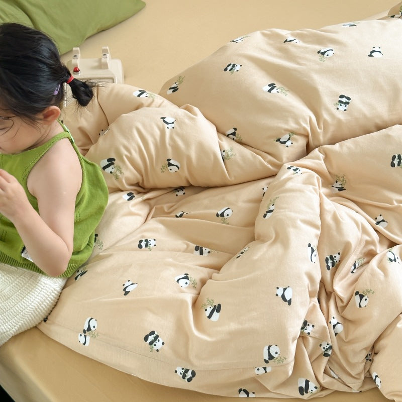 Unisex Baumwollkissenbezug mit fröhlichem Bären-Design Brehn