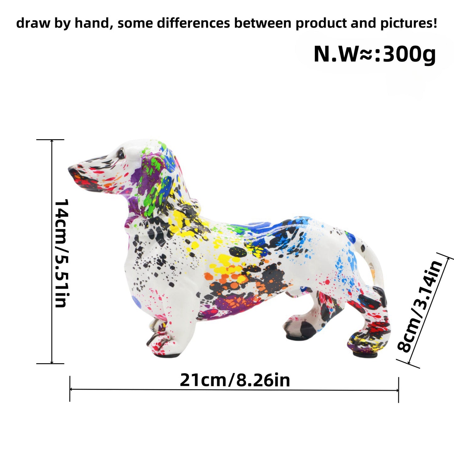 Kreative Dekofigur eines Dachshunds Brehn